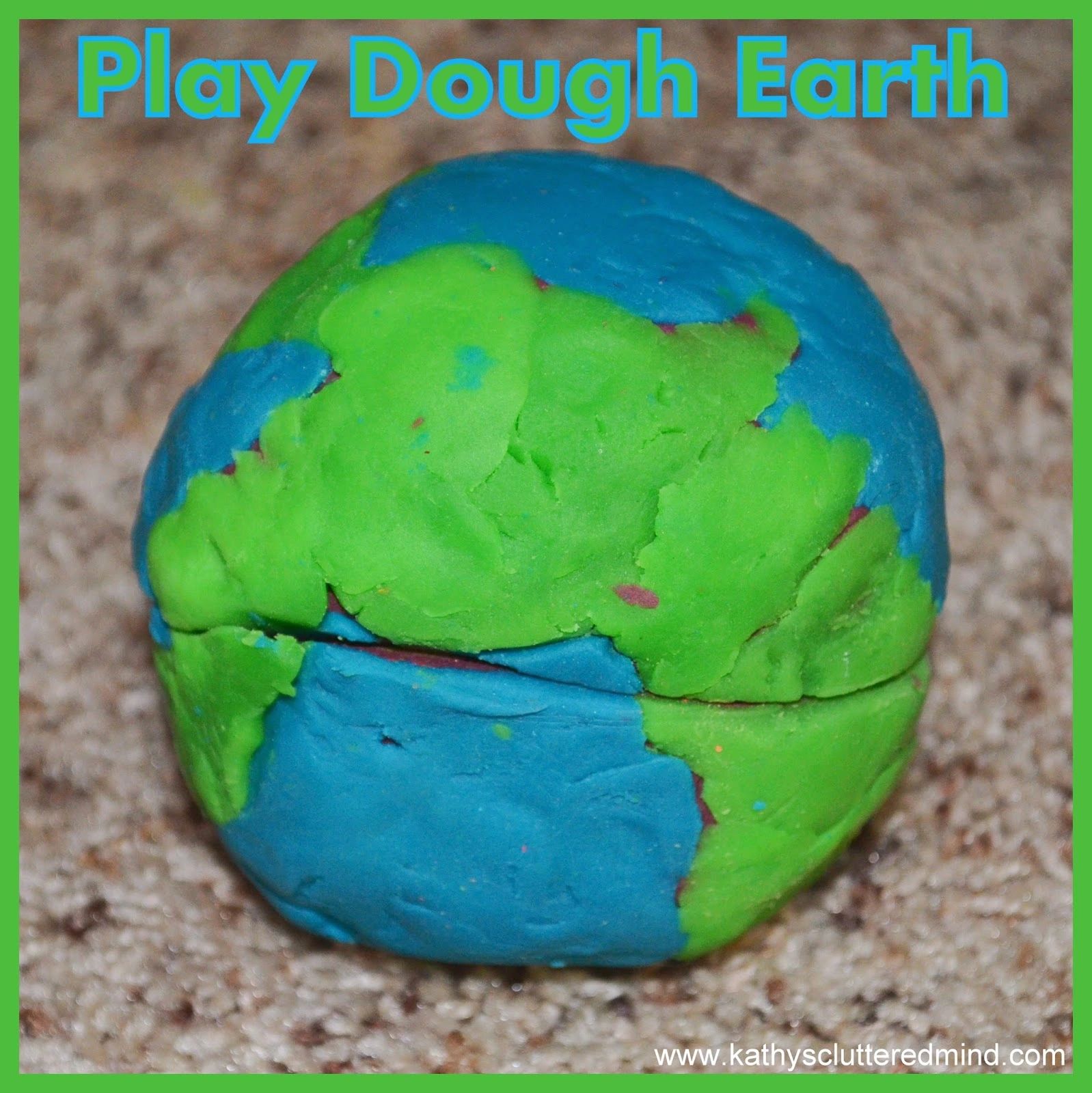 Earth Day Play Dough Earth Model